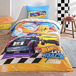 Taç Hot Wheels Let's Race Lisanslı Tek Kişilik Nevresim Takımı