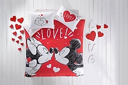 Taç Disney Minnie Mickey Lovely Çift Kişilik Nevresim Takımı