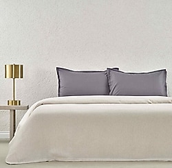 Taç Plain Gri Çift Kişilik Pike Takımı