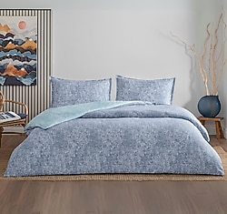 Taç Shimmer Lacivert Çift Kişilik Nevresim Takımı