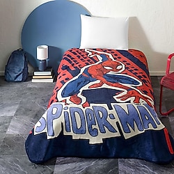 Taç Spiderman Block Lisanslı 160x220 cm Tek Kişilik Battaniye