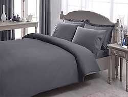 Taç Stripe Premium Basic Antrasit King Size Nevresim Takımı