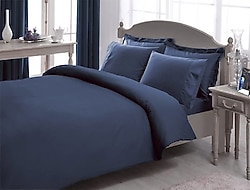 Taç Stripe Premium Basic Lacivert King Size Nevresim Takımı