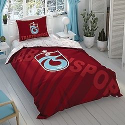 Taç Trabzonspor Bordo Logo Tek Kişilik Nevresim Takımı