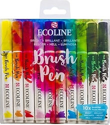 Talens Ecoline Brush Bright 10'lu Keçeli Kalem Seti