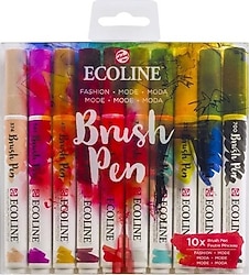 Talens Ecoline Brush Fashion 10'lu Keçeli Kalem Seti