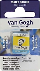 Talens Van Gogh 254 Permanent Lemon Yellow 1/2 Tablet Sulu Boya