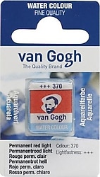 Talens Van Gogh 370 Permanent Red Light 1/2 Tablet Sulu Boya