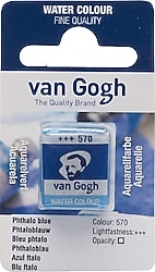 Talens Van Gogh 570 Phthalo Blue 1/2 Tablet Sulu Boya