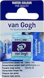 Talens Van Gogh 592 Quinacridone Purple Red 1/2 Tablet Sulu Boya