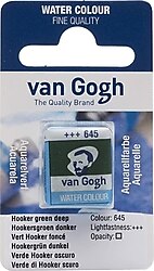 Talens Van Gogh 645 Hooker Green Deep 1/2 Tablet Sulu Boya