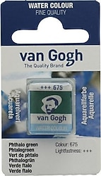 Talens Van Gogh 675 Phthalo Green 1/2 Tablet Sulu Boya