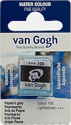 Talens Van Gogh 708 Payne's Grey 1/2 Tablet Sulu Boya