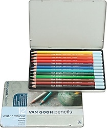 Talens Van Gogh Aquarell Metal Kutu 12'li Sulu Boya Kalemi