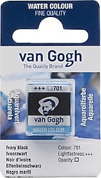 Talens Van Gogh 701 Ivory Black 1/2 Tablet Sulu Boya