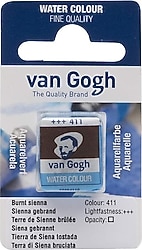 Talens Van Gogh 411 Burnt Sienna 1/2 Tablet Sulu Boya
