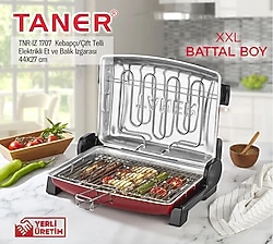 Taner Kebapçı TNRIZ-1707 Battal Boy Kırmızı 1450 W Izgara