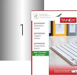Tanex TW-2000 210x297 mm Gümüş A4 Lazer Etiket