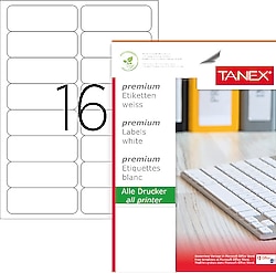 Tanex TW-2016 99.1x34 mm A4 Lazer Etiket