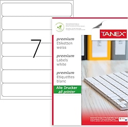 Tanex TW-2107 192.5 x 39 mm 100'lü Lazer Etiket