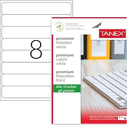 Tanex TW-2108 192x34 mm 100 Sayfa Lazer Etiket