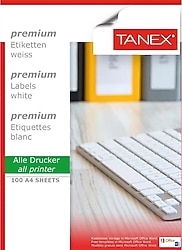 Tanex TW-2117 118x37 mm 100 Sayfa Lazer Etiket