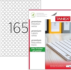 Tanex TW-2215 15 mm 165'li 100 Sayfa Lazer Etiket