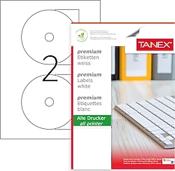 Tanex TW-3117 117 mm 2'li 100 Sayfa Cd Lazer Etiket