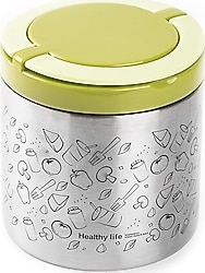 Tantitoni Yuvarlak Desenli 630 ml Çelik Yemek Termosu