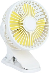 Techmaster JH-006 Beyaz Şarjlı Taşınabilir Mini Vantilatör