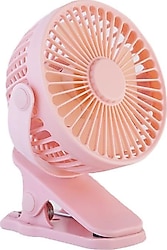 Techmaster JH-006 Pembe Şarjlı Taşınabilir Mini Vantilatör