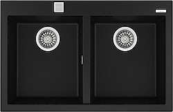 Teka Forsquare 790 TG Çift Hazneli Black Granit Eviye