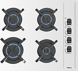 Teka GBC 64002 KBC WH Beyaz Cam Ankastre Ocak