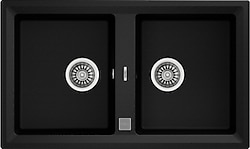 Teka Stone 90 B-TG 2 Gözlü Siyah Granit Eviye