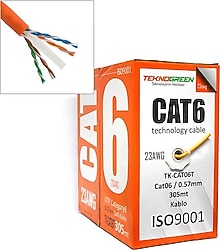 TeknoGreen TK-CAT06T 305 m Turuncu CAT6 Network Kablosu