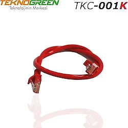 TeknoGreen TKC-001K UTP 1 m Kırmızı CAT6 Patch Kablo