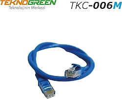 TeknoGreen TKC-006M 0.6 m Mavi CAT6 Patch Kablo