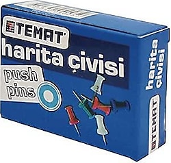 Temat 180 Renkli Harita Çivisi