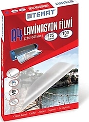 Temat A4 125 Micron 100'lü Laminasyon Filmi