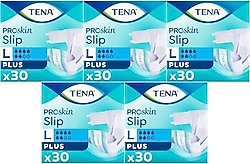 Tena Belbantlı Plus 6 Damla Büyük Boy L 30'lu 5 Adet Hasta Bezi