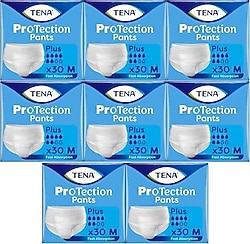 Tena Emici Külot Plus 6 Damla Orta Boy M 30'lu 8 Adet Hasta Bezi