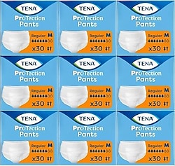 Tena Emici Külot Regular 6 Damla Orta Boy M 30'lu 9 Adet Hasta Bezi