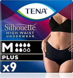 Tena Silhouette Plus Emici Külot Siyah Orta Boy M 9'lu Hasta Bezi