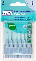 Tepe Extra Soft Mavi 0.6 mm 6'lı Arayüz Fırçası