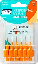 Tepe Orginal Turuncu 0.45 mm 6'lı Arayüz Fırçası