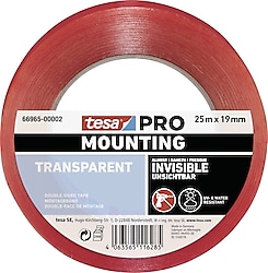 Tesa Pro 66965 5 m x 19 mm Şeffaf Çift Taraflı Bant