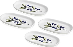 The Mia Olivos 21 cm 4'lü Oval Servis Tabağı
