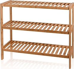 The Mia Bambu 70x59x26 cm 3 Katlı Ayakkabılık