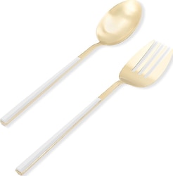 The Mia Bianco CKB0247 Gold-Beyaz 2 Parça Salata Servis Seti