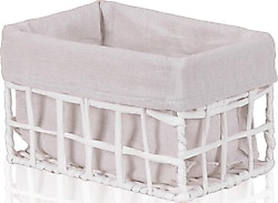 The Mia Braid Beyaz 22x14 Hasır Organizer Sepet